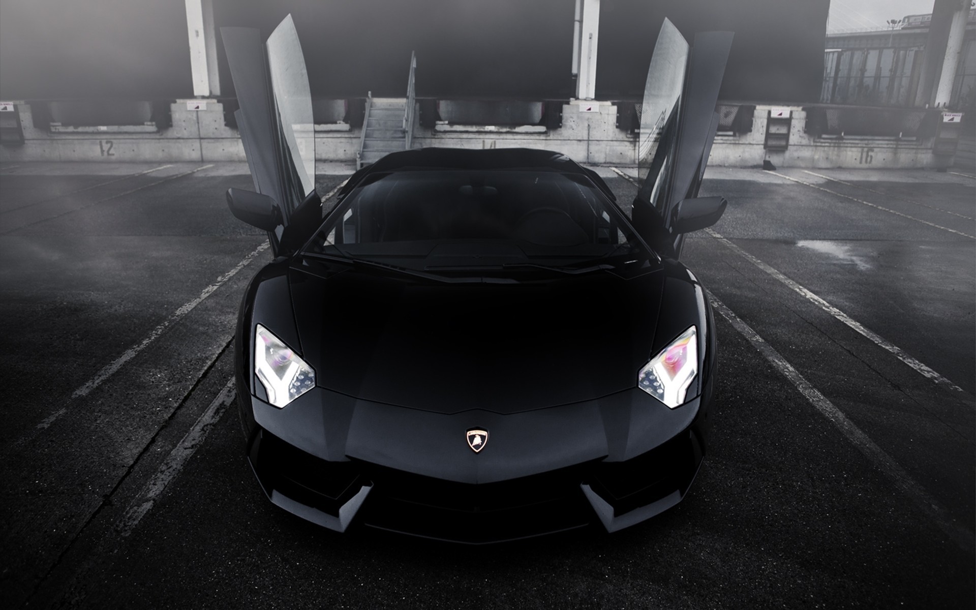 Lamborghini Aventador Car Hd Wallpapers - Lamborghini Aventador Black Wallpaper Hd - HD Wallpaper 