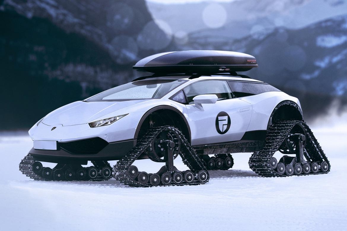 Snow Lamborghini Huracan Images - Lamborghini Snowmobile - HD Wallpaper 