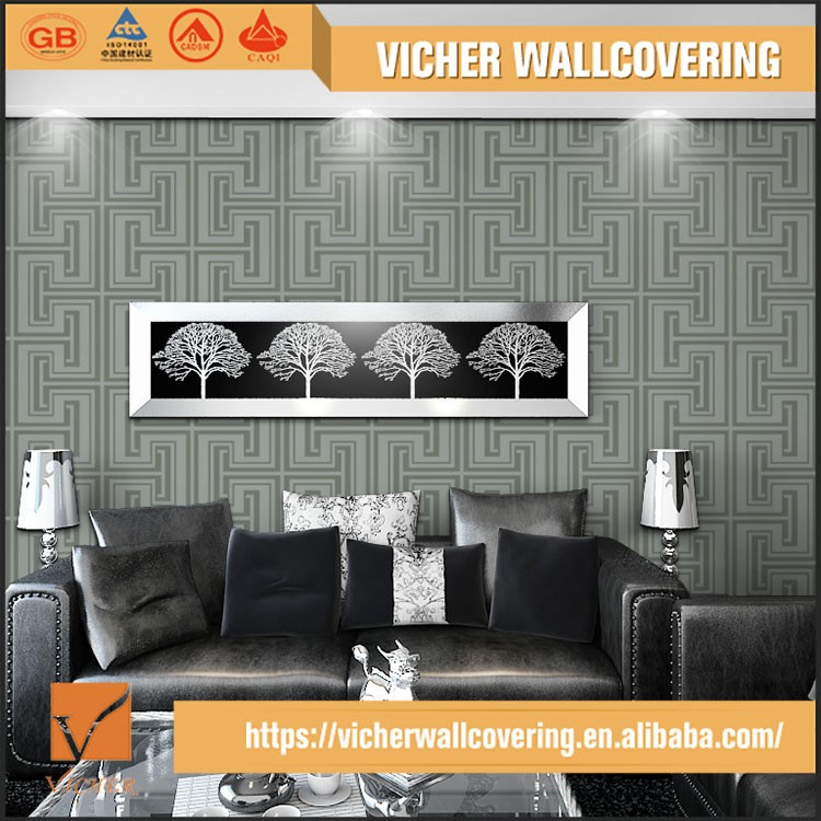 2017 Latest Design Custom Style Living Room Decor Korean - Grey Brick Wallpaper Living Room Ideas - HD Wallpaper 