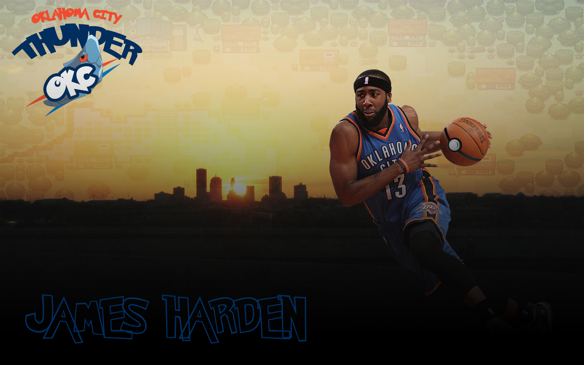 Thunder Wallpaper James Harden - HD Wallpaper 
