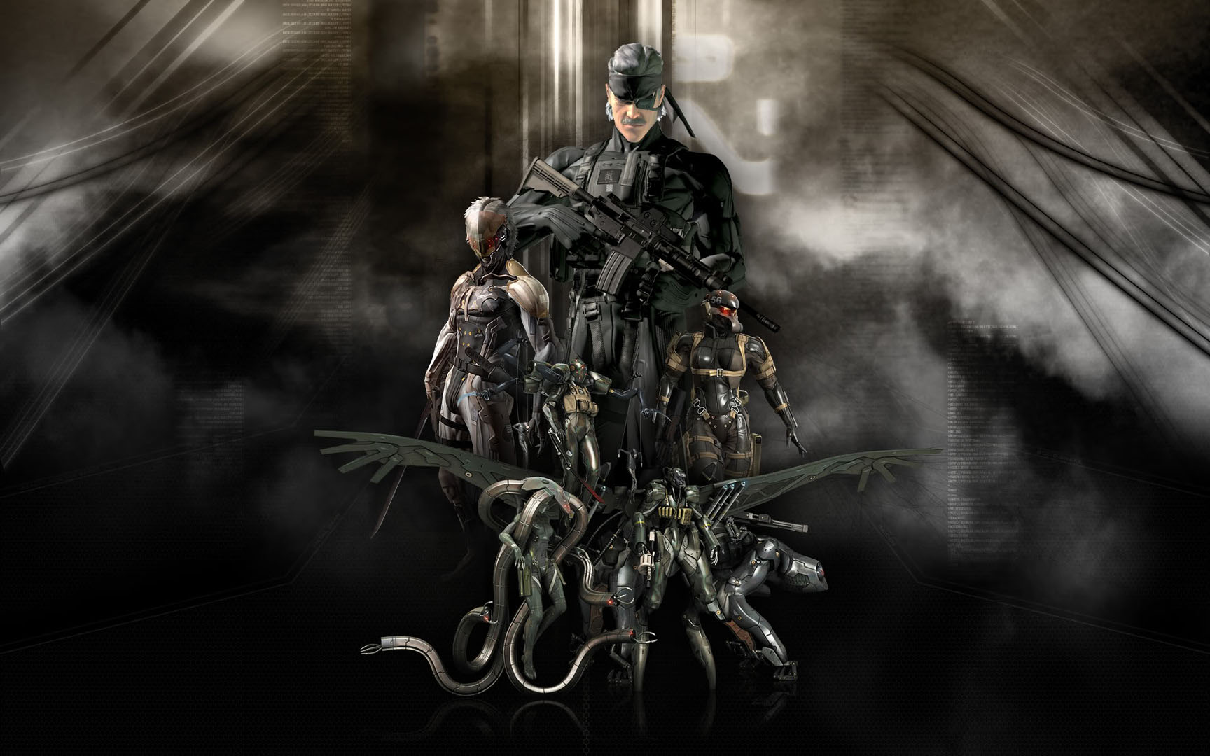 Metal Gear Montage - Metal Gear Solid 4 Background - HD Wallpaper 