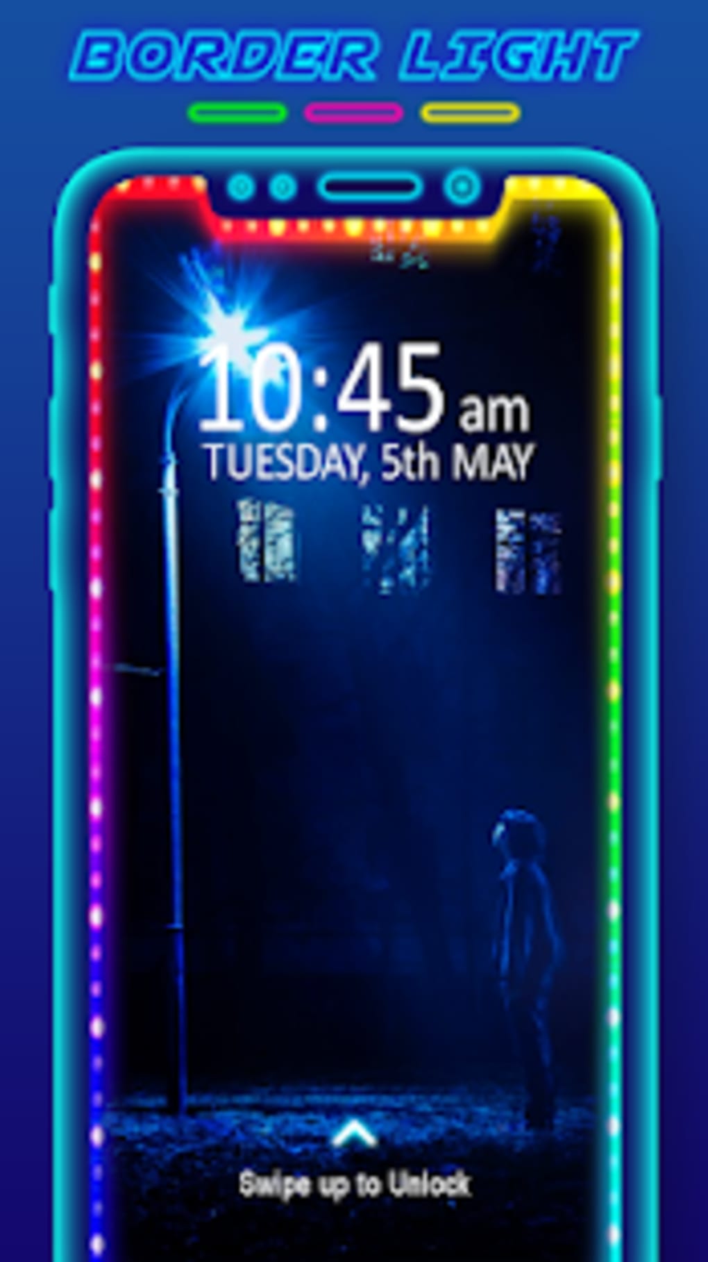 Led Color Live Wallpaper - Phone Blue Light Effect - HD Wallpaper 