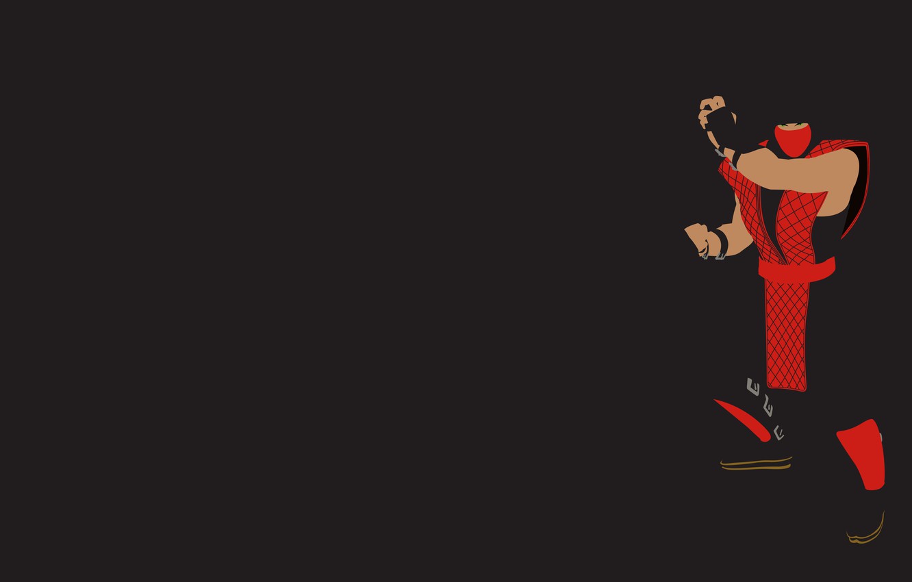 Photo Wallpaper Red, Mortal Kombat, Classic, Ninja, - Minimalist Mortal Kombat - HD Wallpaper 