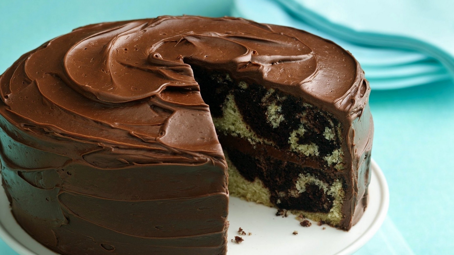 Delicious Chocolate Cake Hd Wallpaper - Marble Cake Chocolate Icing - HD Wallpaper 