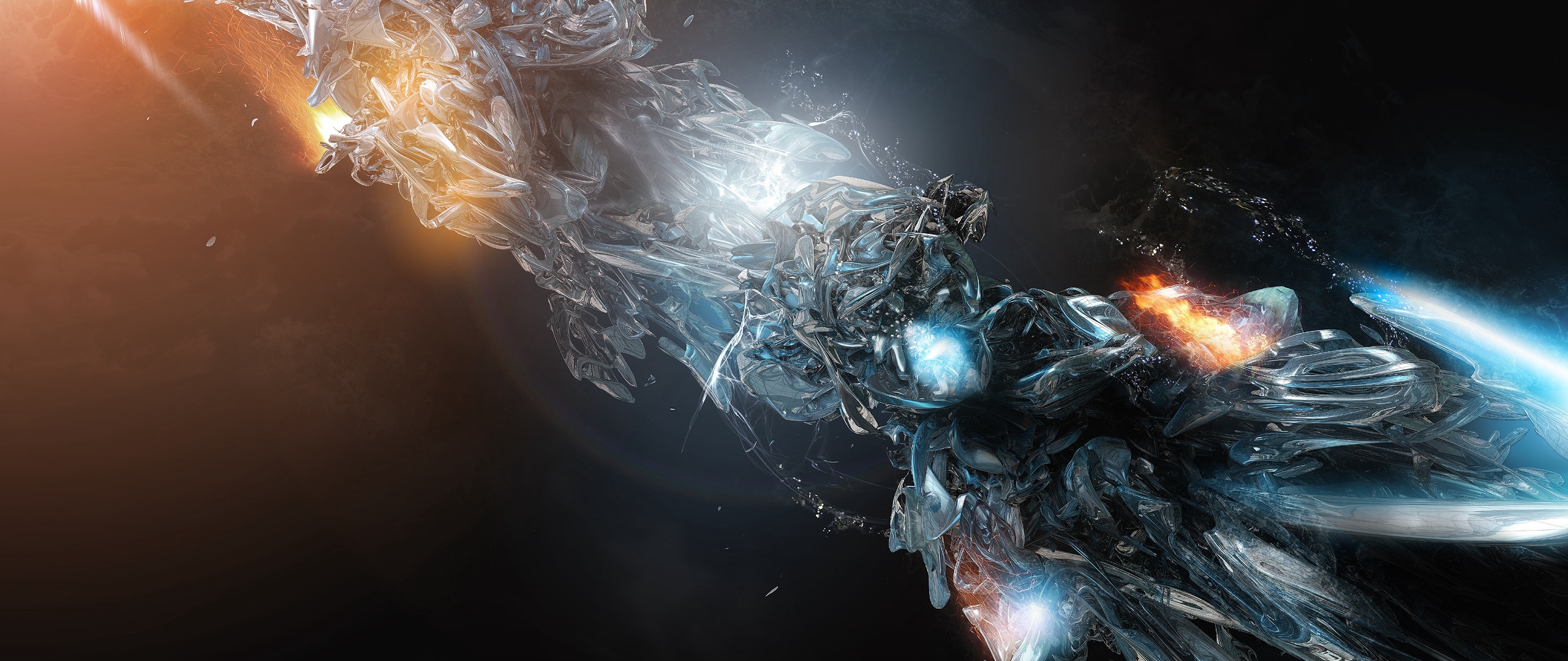 Wallpaper Fire, Form, Figure, Ice, Streamlining - Amazing Wallpaper Full Hd - HD Wallpaper 