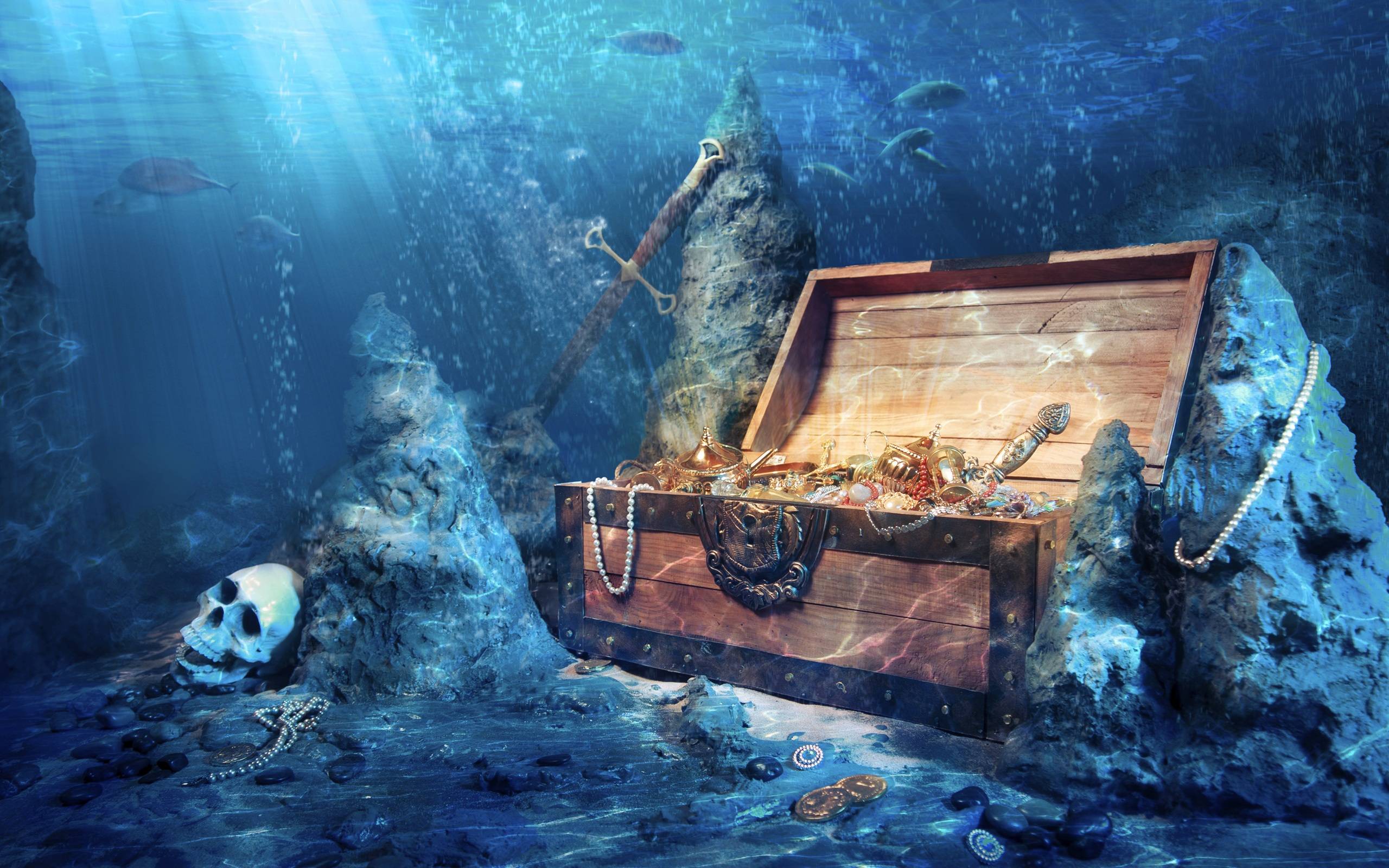 Underwater Treasure - HD Wallpaper 