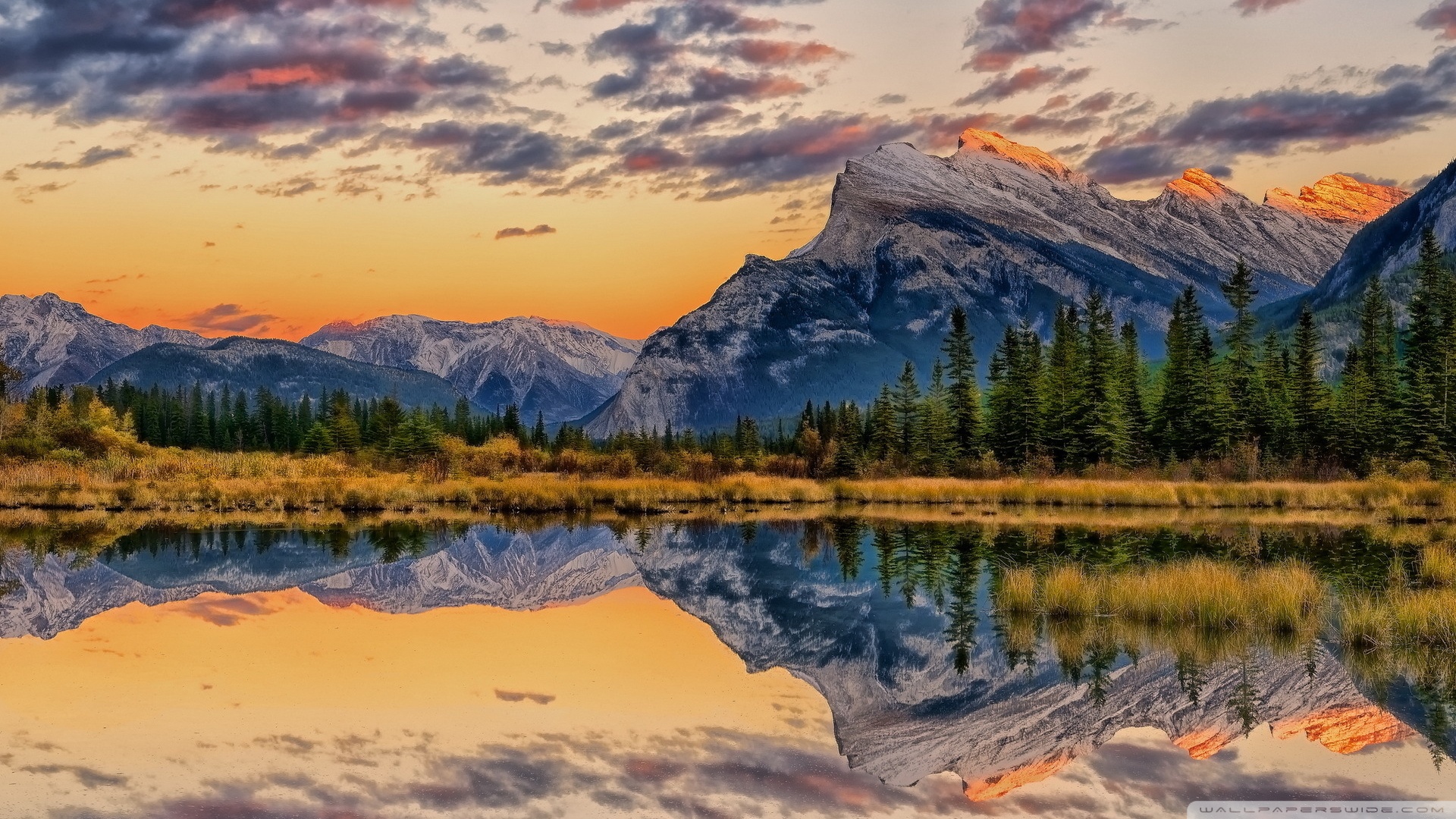 Mount Rundle - HD Wallpaper 