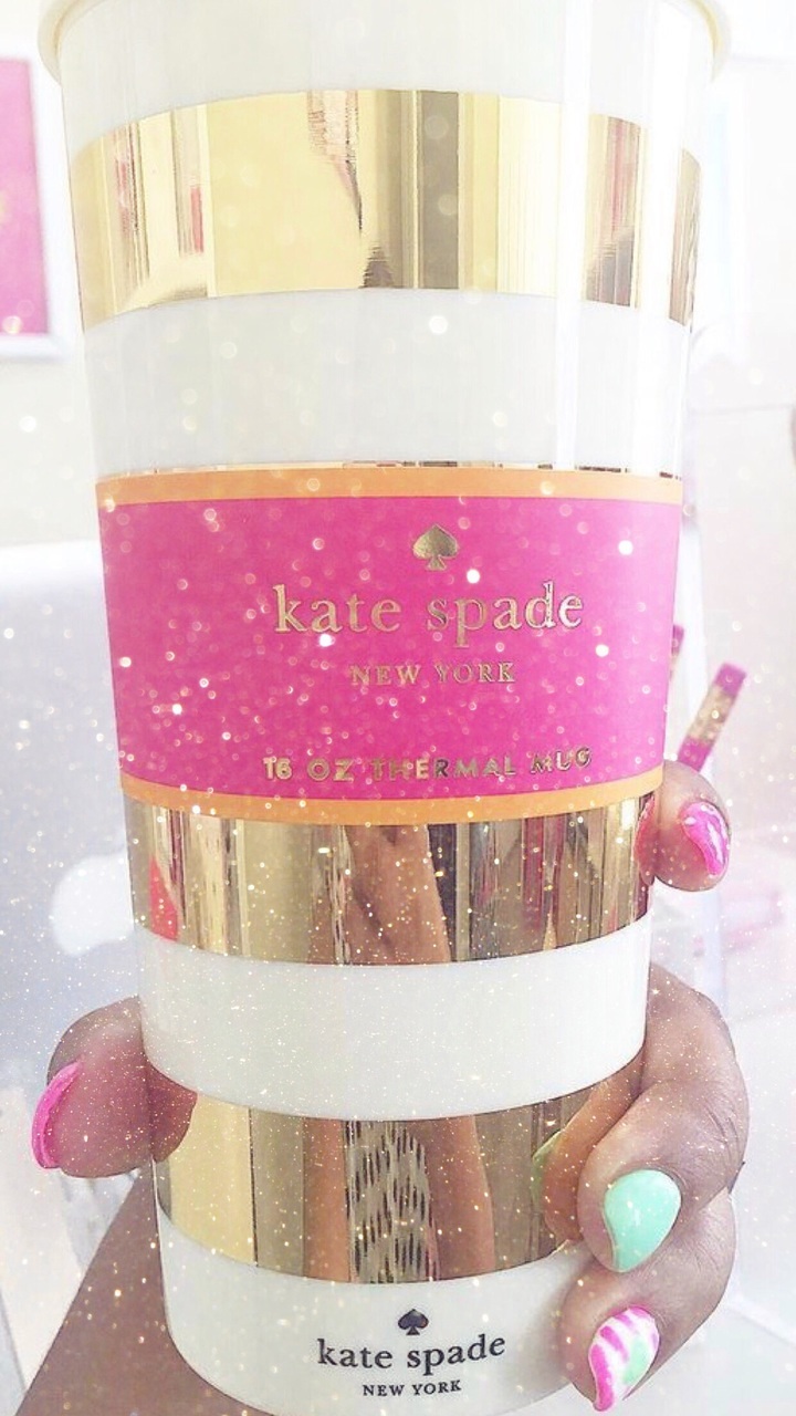 Gold, Kate Spade, And Pink Image - Kate Spade - HD Wallpaper 