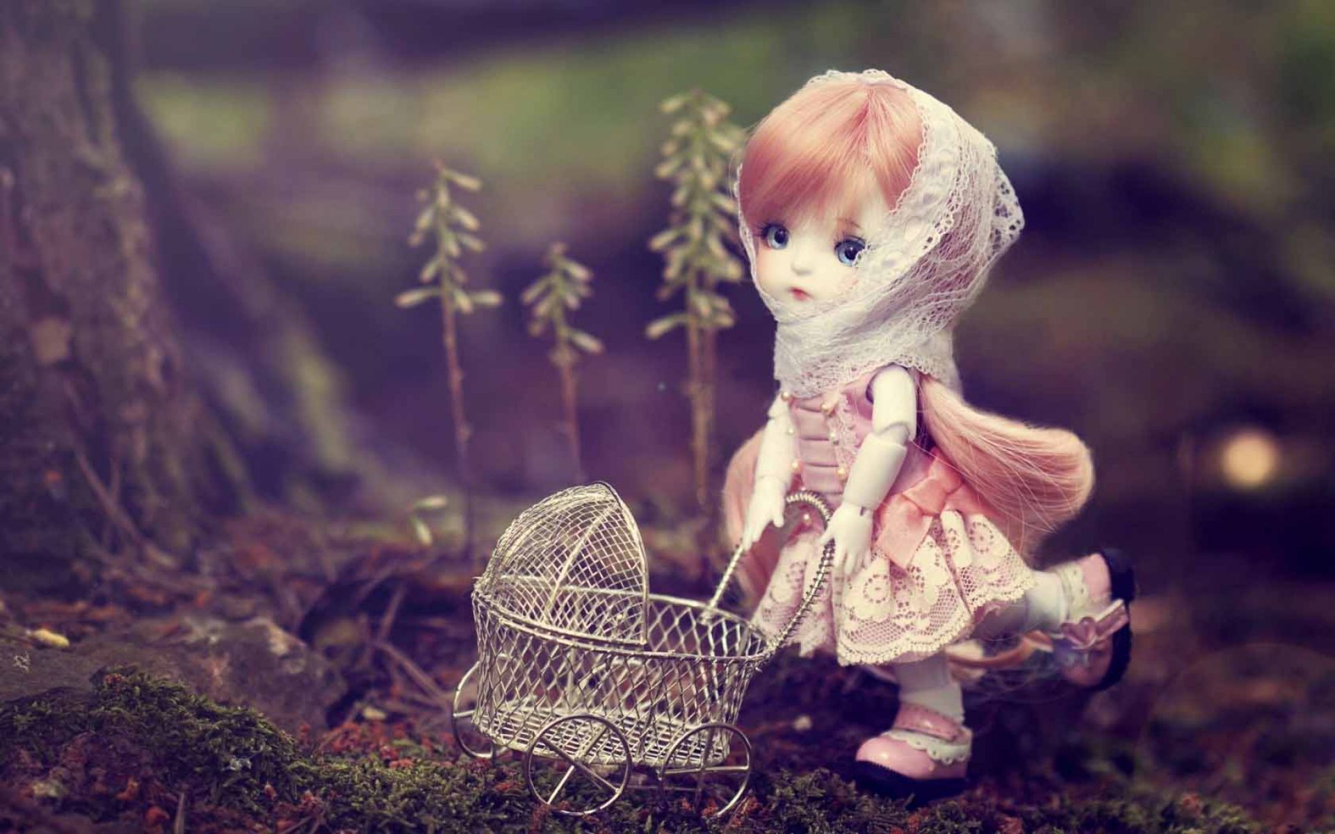 Doll Stroller Toy Wallpaper Wallpaper - Beautiful Cute Barbie Doll - HD Wallpaper 