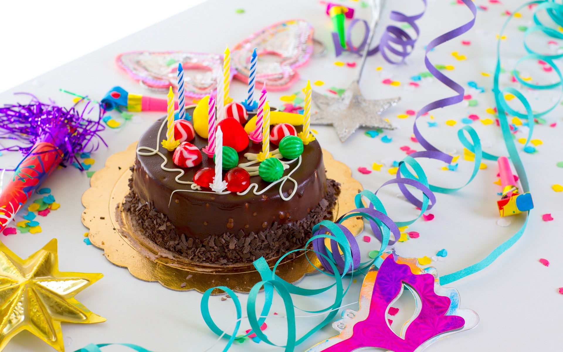 1920x1200, Birthday Celebration Chocolate Cake Wide - Birthday Cake 4k - HD Wallpaper 