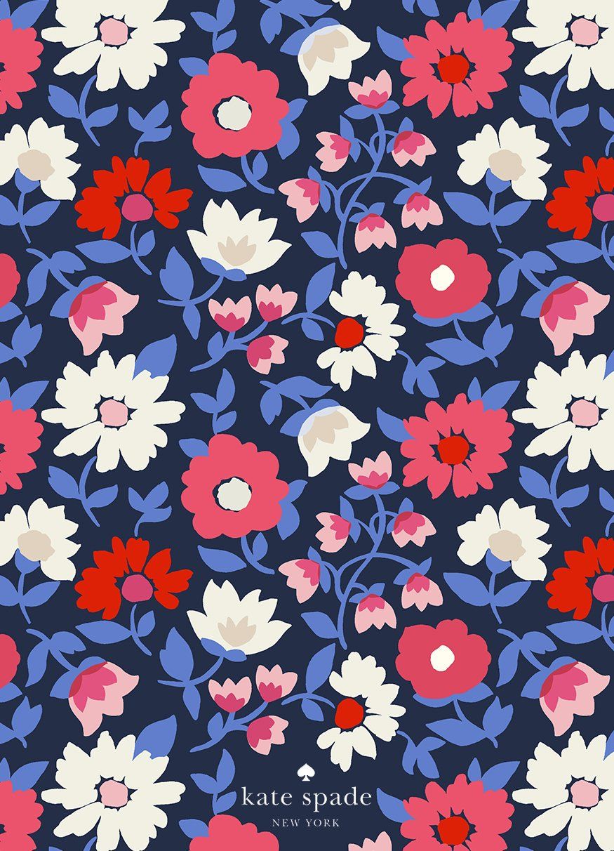 Kate Spade Flower Pattern - HD Wallpaper 