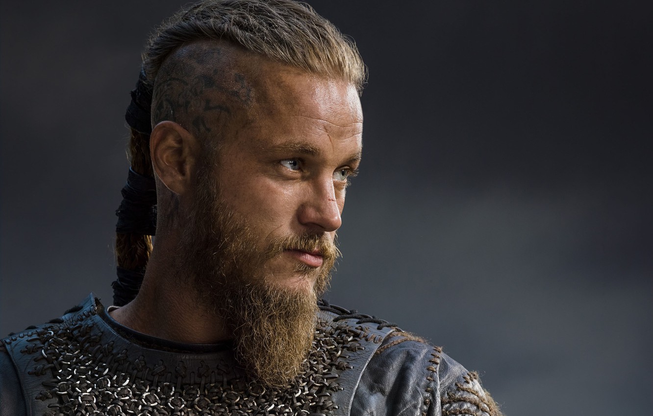 Photo Wallpaper Warrior, Beard, The Vikings, Vikings, - Travis Fimmel - HD Wallpaper 