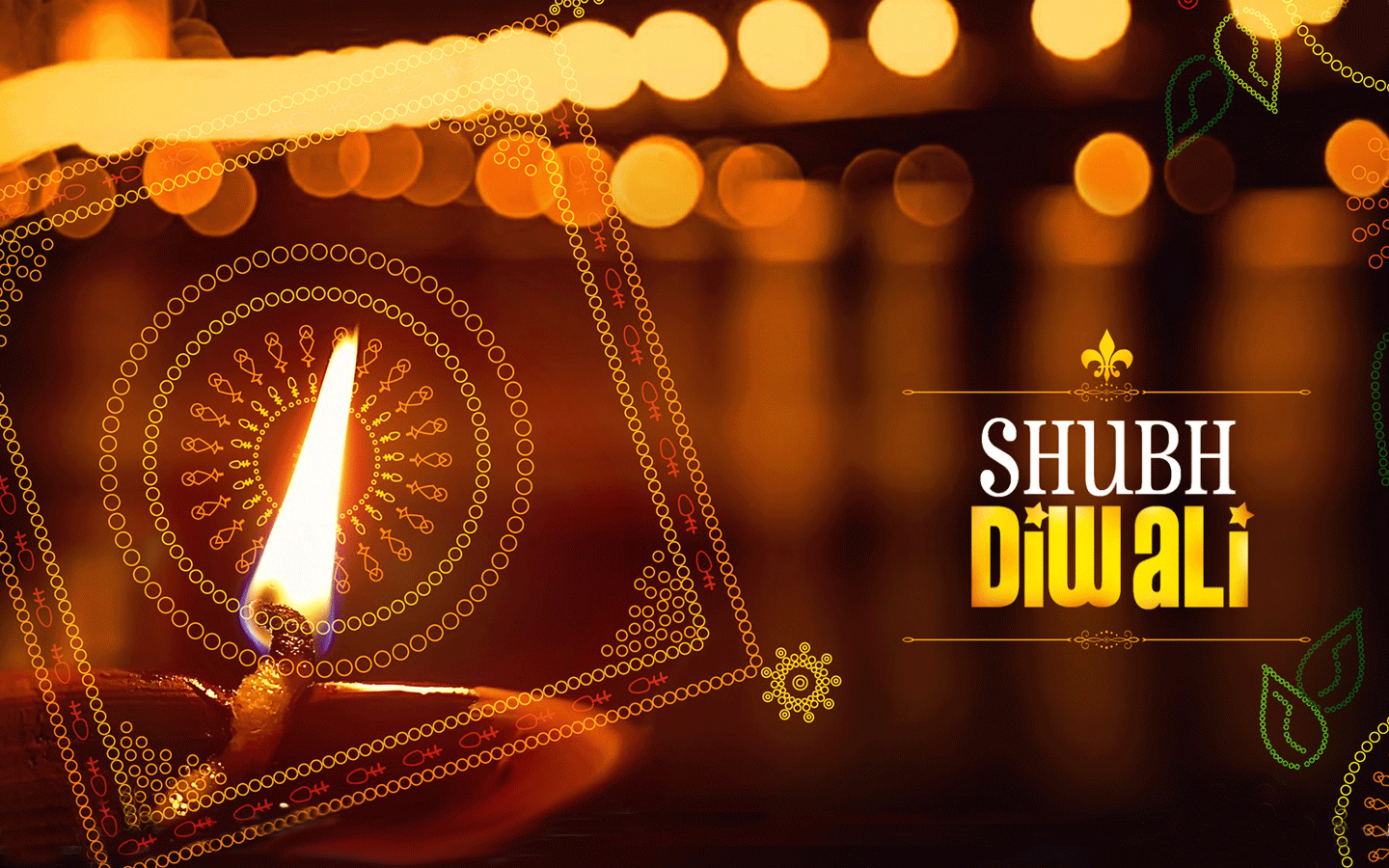 Happy Diwali Wishes Rangoli - HD Wallpaper 