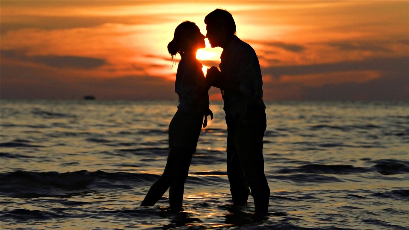 Sunset Love Romantic Couple-hd Desktop Wallpaper2015 - Romantic Love - HD Wallpaper 