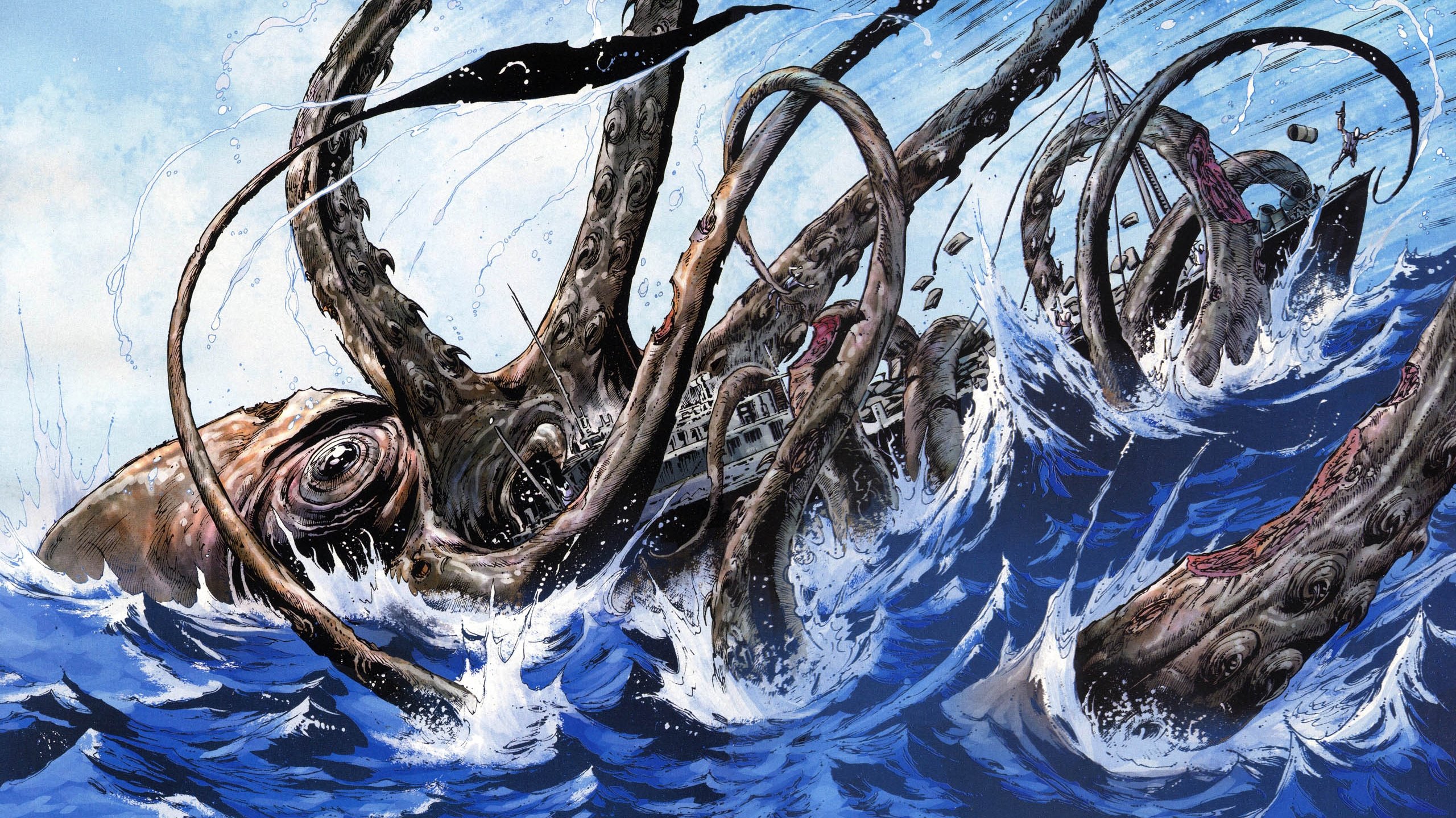 Free Sea Monster High Quality Wallpaper Id - Illustration - HD Wallpaper 