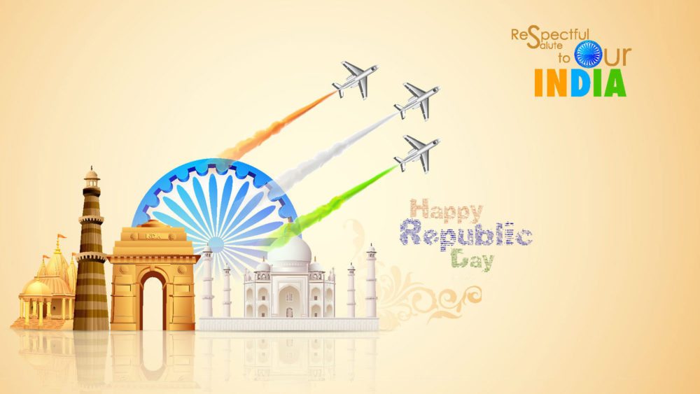 26 January Happy Republic Day Message, Wallpaper, Status - Happy Republic Day Image Hd - HD Wallpaper 