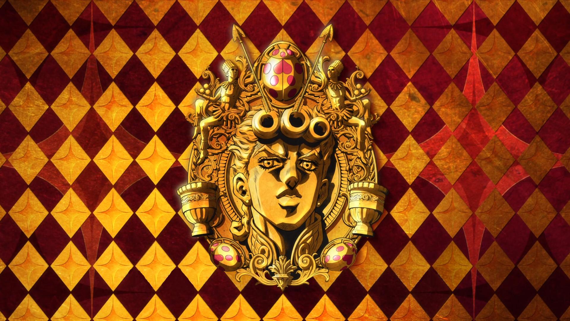 Jojo Fighting Gold Background - HD Wallpaper 