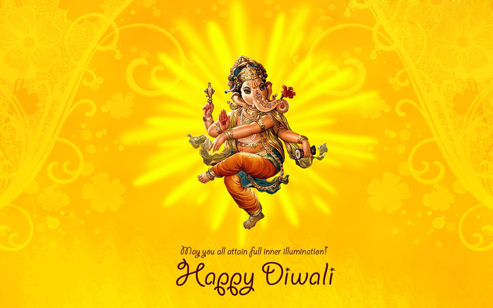 Happy Diwali With Ganesh - HD Wallpaper 
