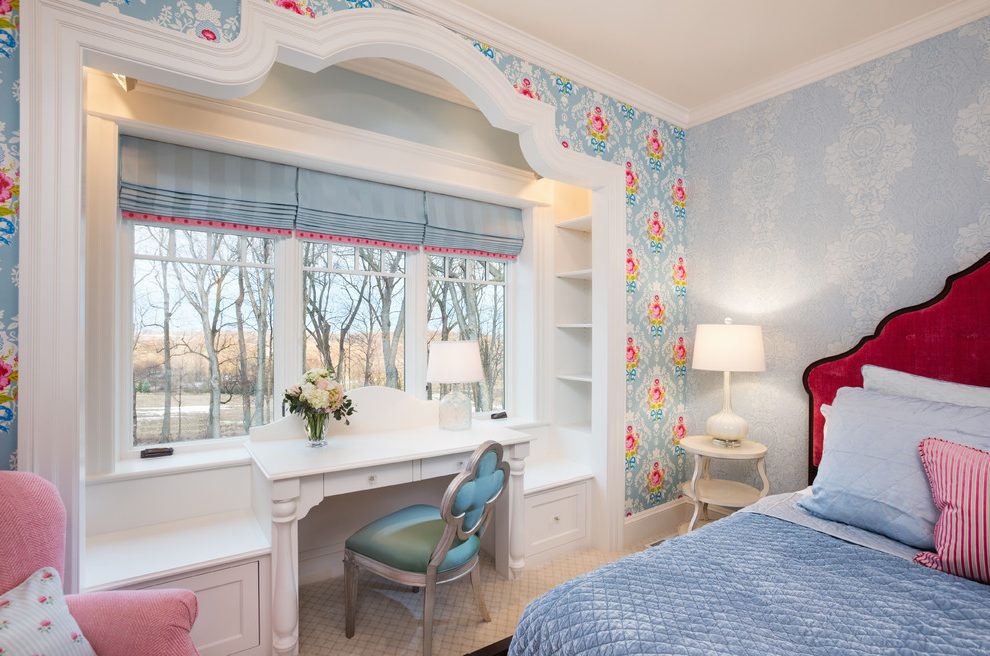 White Trim And Cool Light Fixtures Built-in Cabinets - Window Covering - HD Wallpaper 