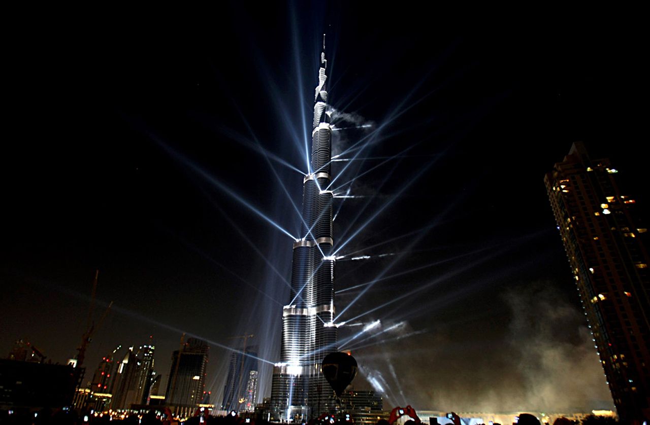 Burj Khalifa Wallpaper Hd Night - HD Wallpaper 