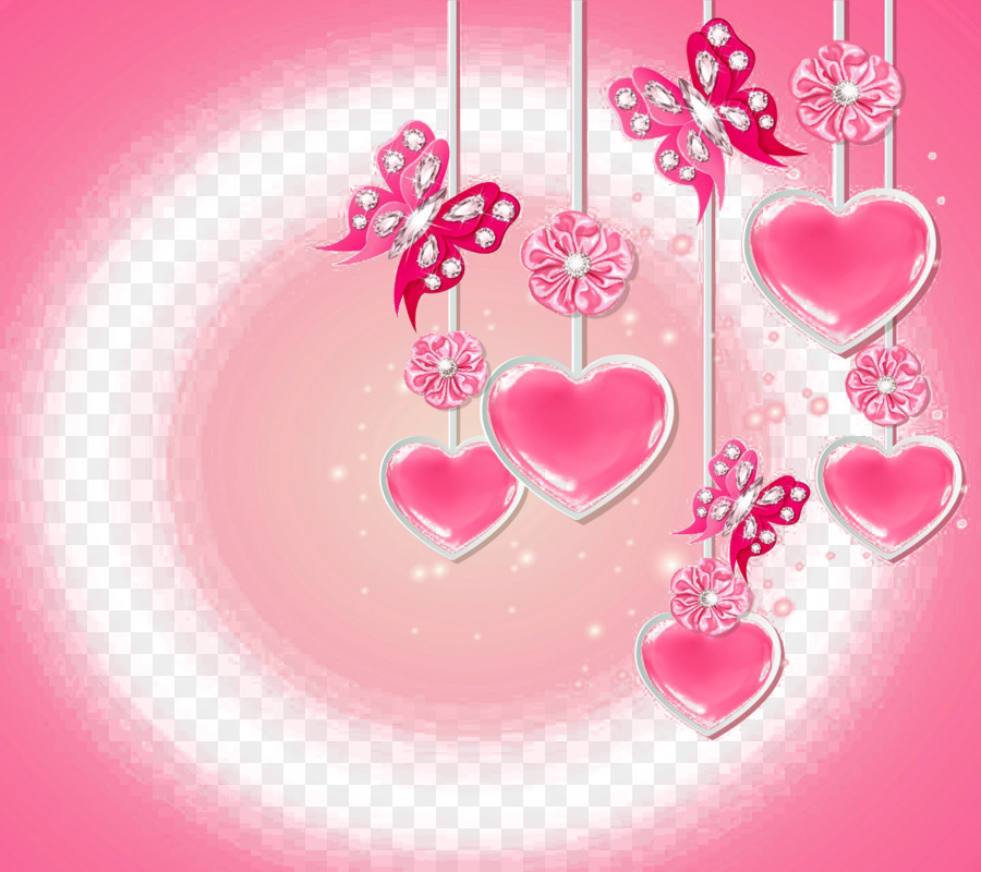 Valentines Day Heart - Love Pink Wallpaper Hd - HD Wallpaper 