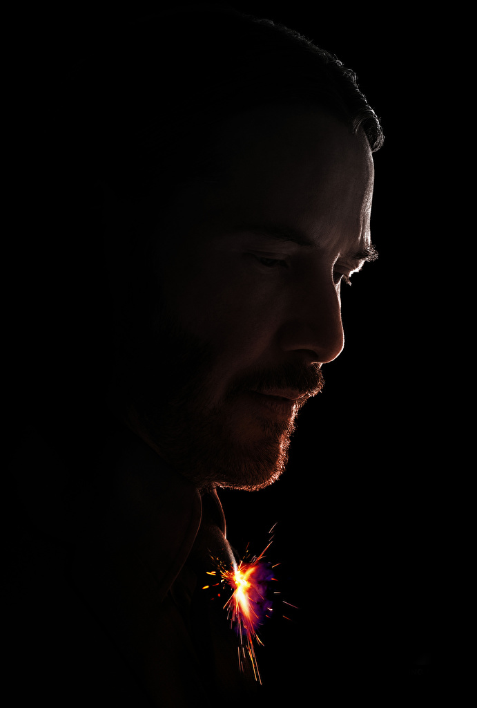 Keanu Reeves Black Background - HD Wallpaper 