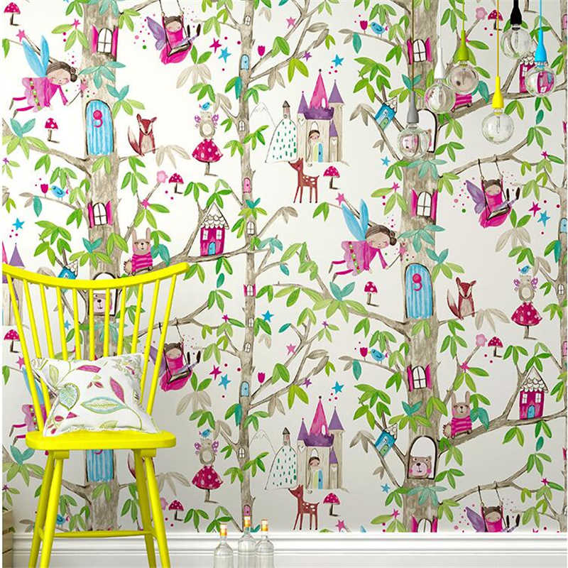 Beibehang Green Children S Room Girl Bedroom Pink Plain - Wallpaper - HD Wallpaper 