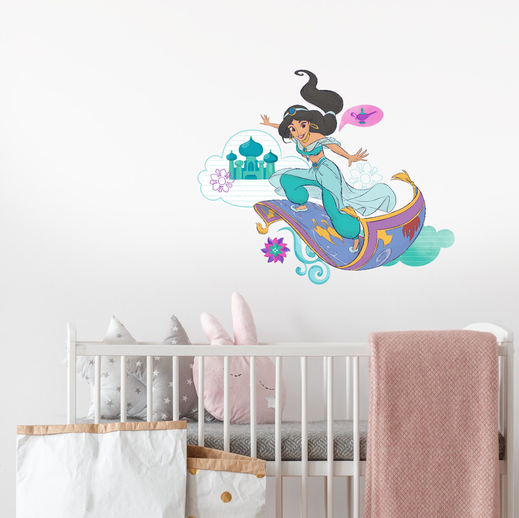 Asian Paints Wall-ons Jasmine Magic Carpet Official - Princess Jasmine On Magic Carpet - HD Wallpaper 