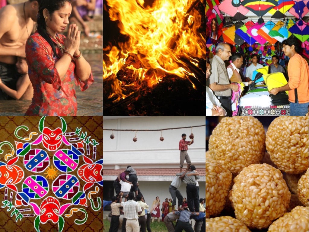 6 Images Makar Sankranti Collage - Makar Sankranti - HD Wallpaper 