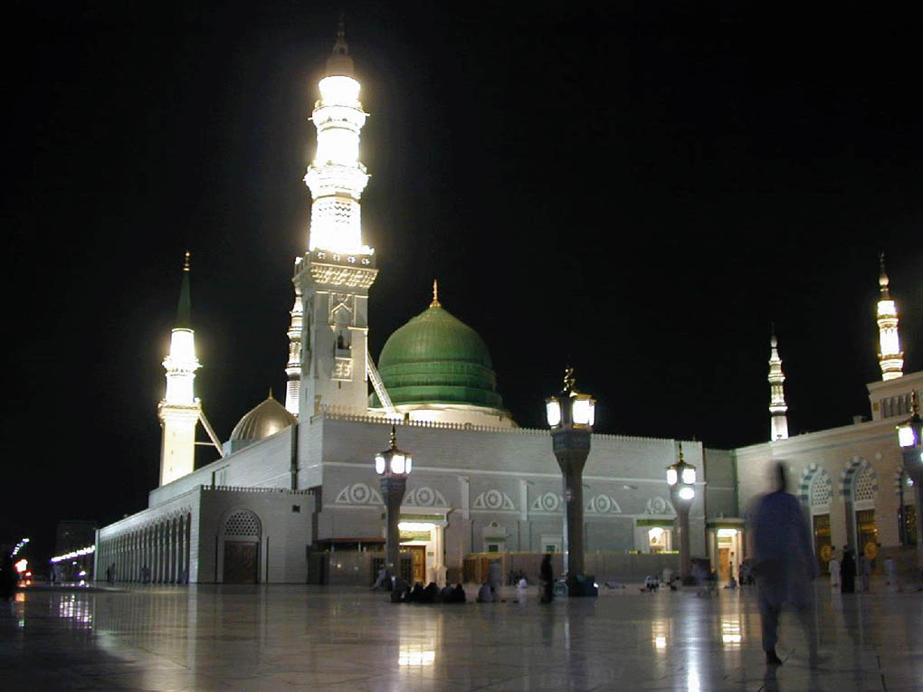 Night Madina Sharif Pictures - Al-masjid Al-nabawi - 1020x765 Wallpaper -  