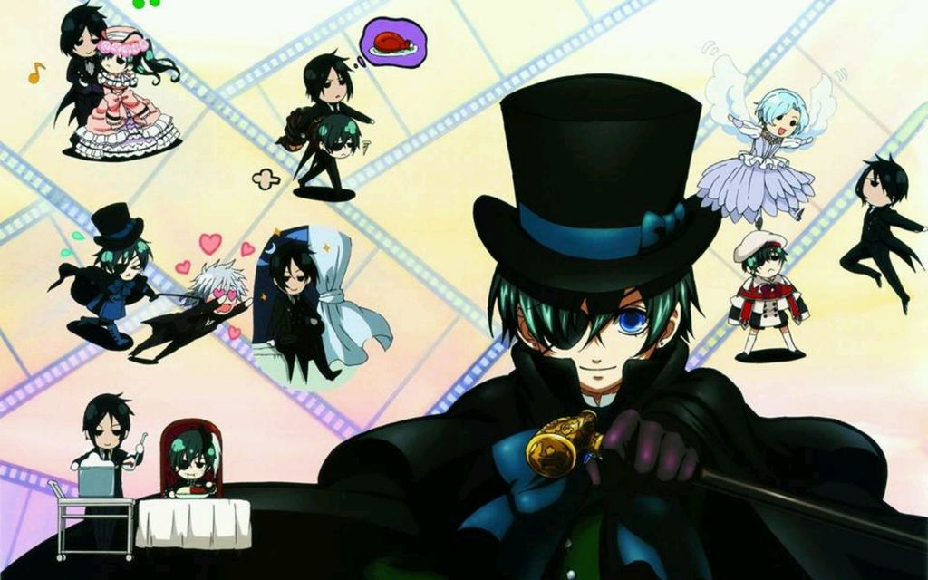 Kuroshitsuji, Ciel Phantomhive, And Sebastian Michaelis - Ciel Phantomhive Chibi Ciel Black Butler - HD Wallpaper 