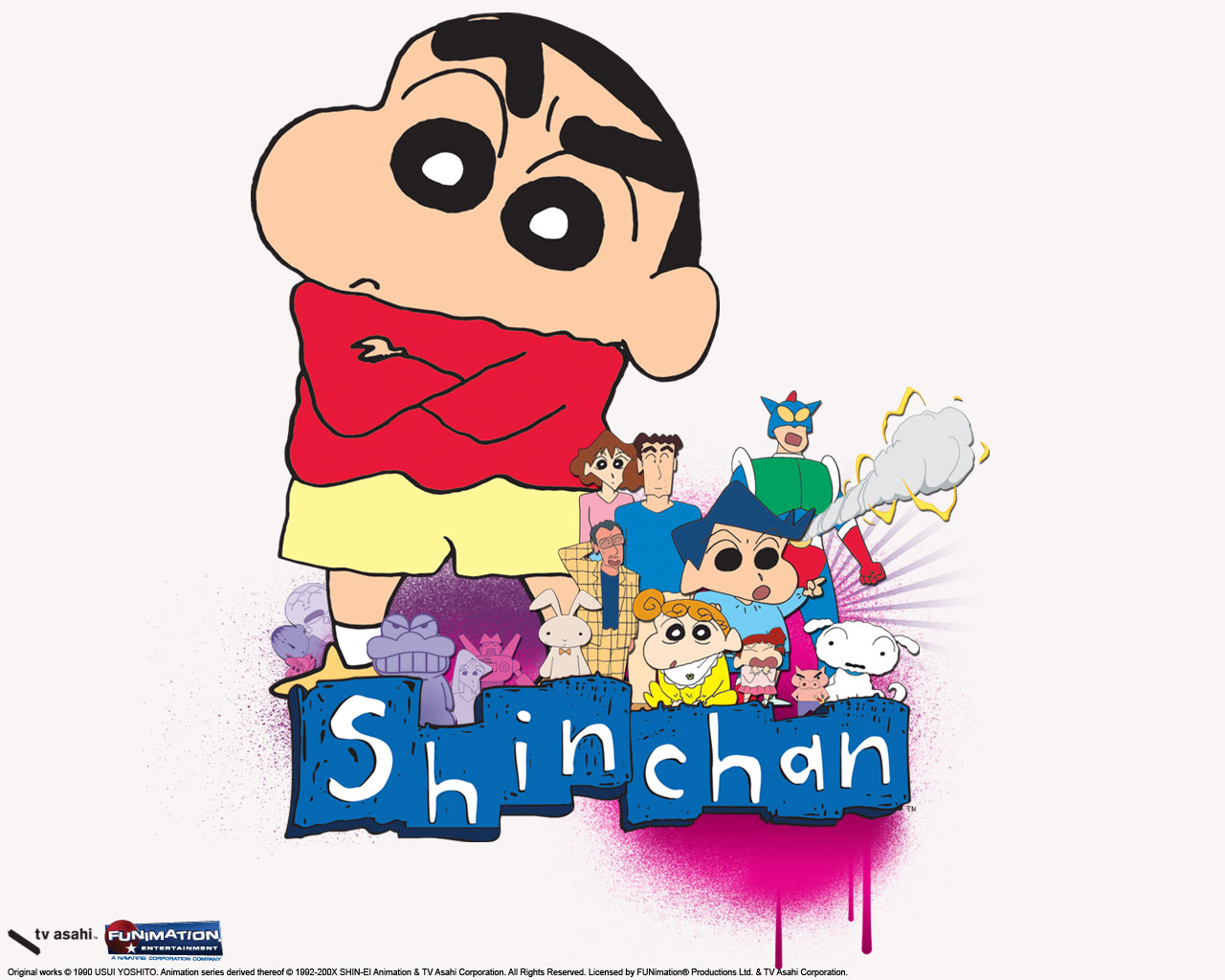 Crayon Shin-chan Wallpaper 1280x1024, - Doraemon Anpanman Crayon Shin Chan  Sazae San Chibi - 1280x1024 Wallpaper 