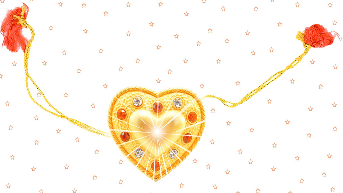 Heart Shape Rakhi Love Wallpaper - Brahma Kumaris Raksha Bandhan - HD Wallpaper 