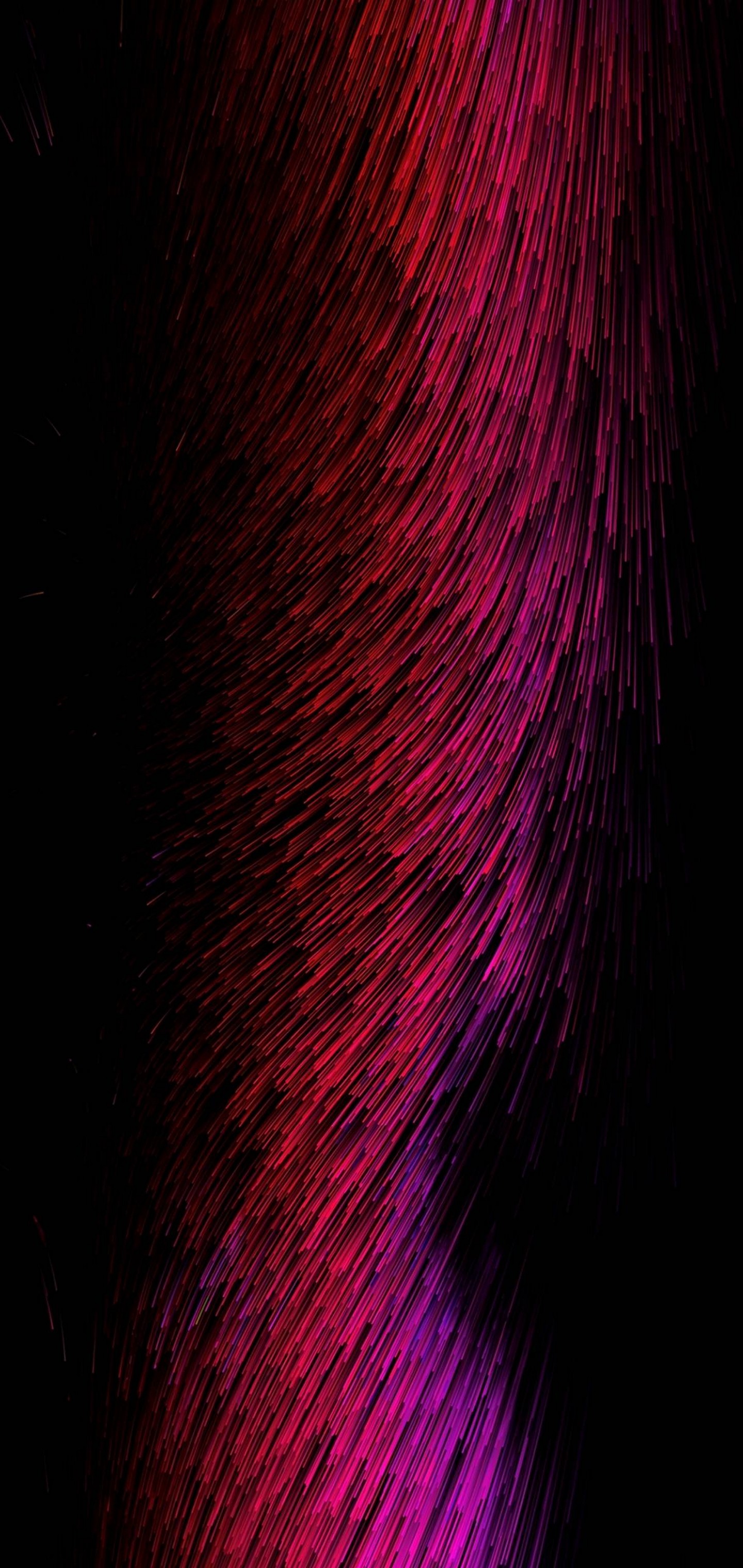 Threads Glow Red Pink Abstract Wallpaper - Vivo Y91i - HD Wallpaper 