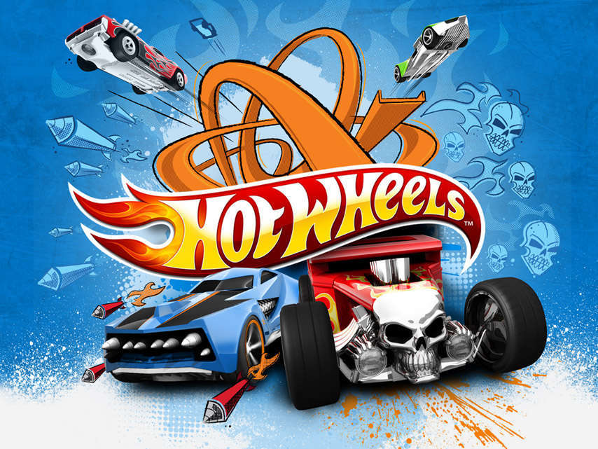 Hot Wheels Wallpapers, Hot Wheels Pc Backgrounds - Hot Wheels Logo With Car  - 854x641 Wallpaper 