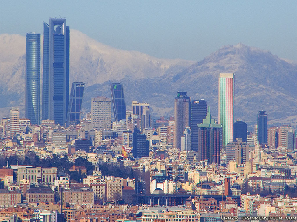 Madrid Skyline - HD Wallpaper 