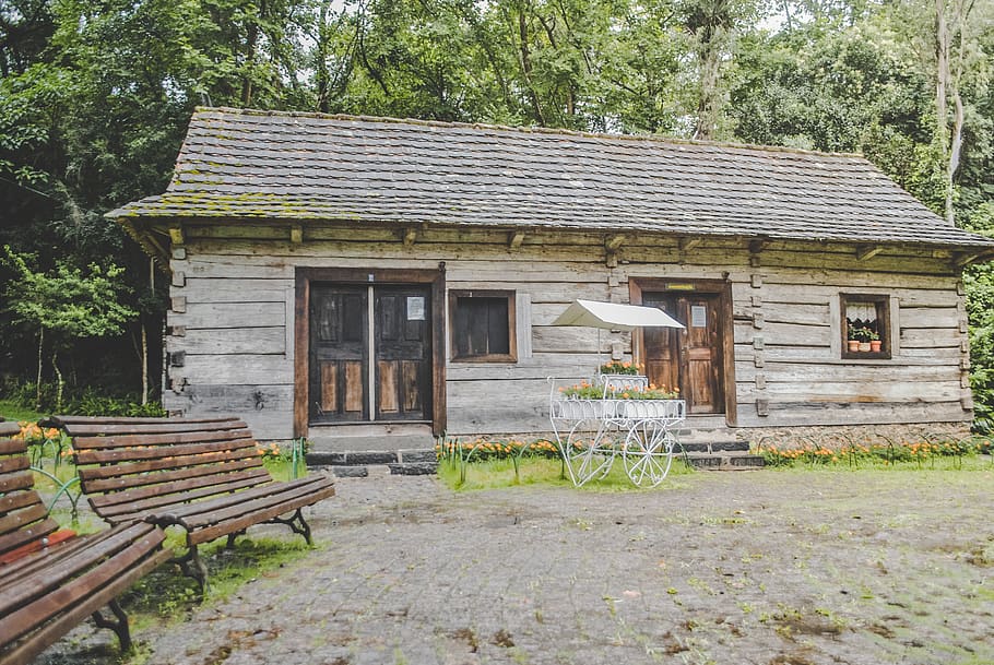 Brazil, Bosque Do Papa, Jardim, Curitiba, Parana, Brasil, - Log Cabin - HD Wallpaper 