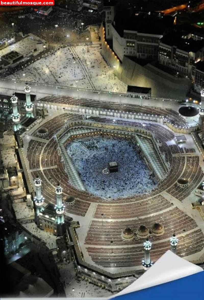 Images For Kaaba Night Picture - Masjid Al Haram Top View - HD Wallpaper 