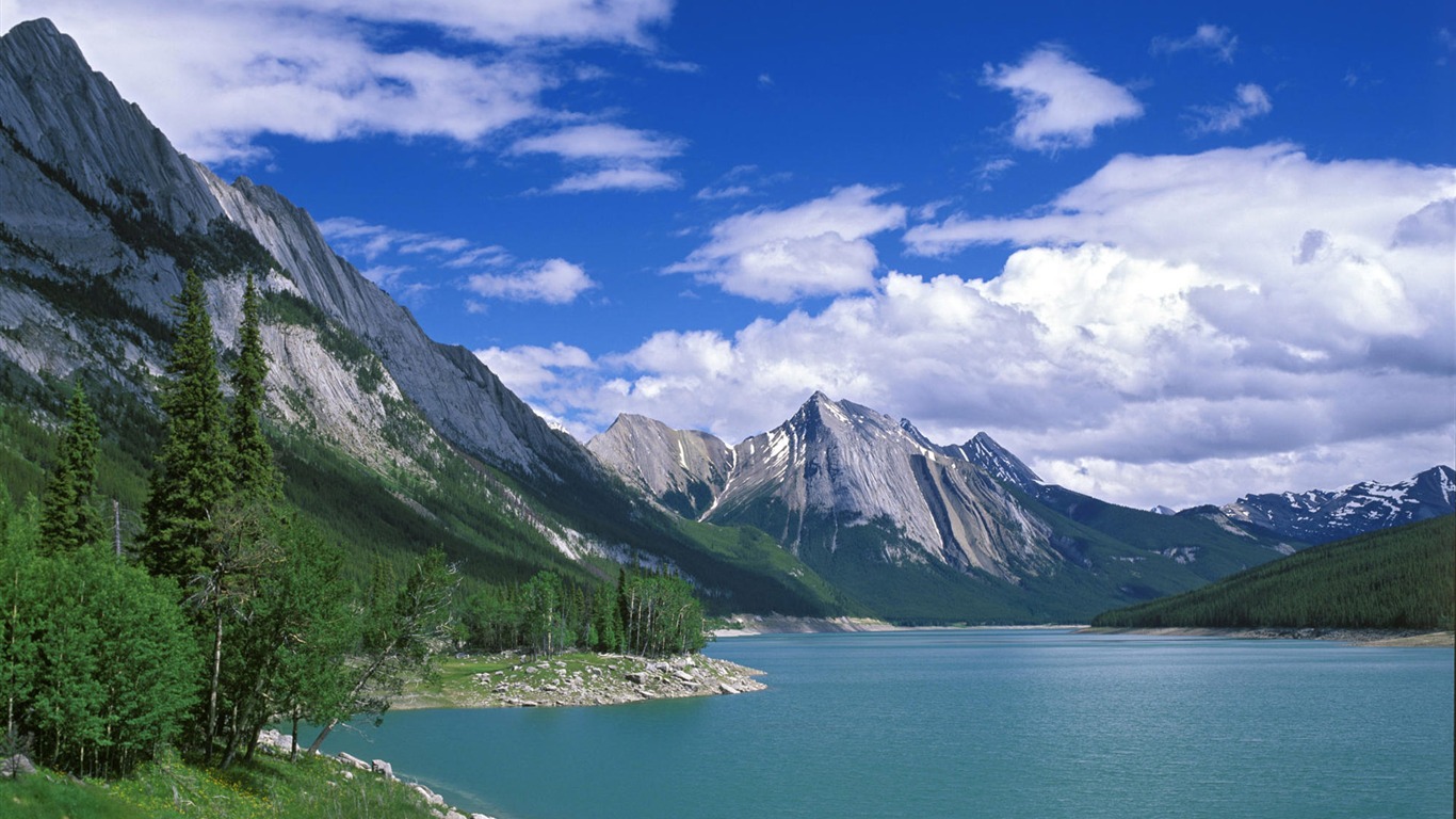 Canadian Landscape Hd Wallpaper - Medicine Lake - HD Wallpaper 