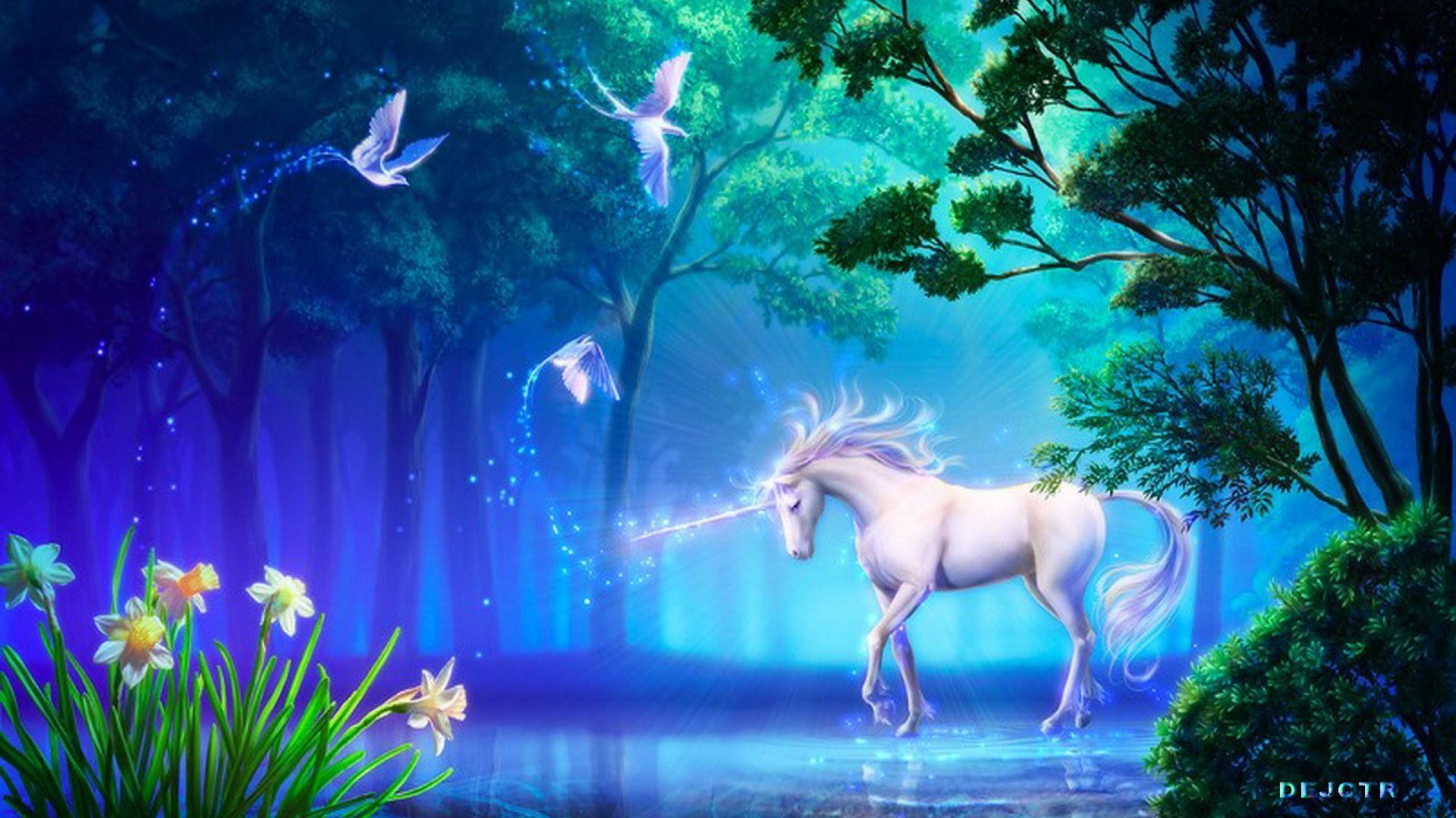 Unicorniofull Hd,ave, Free Artworks, Full Hd Wallpapers, - Unicorn Background - HD Wallpaper 