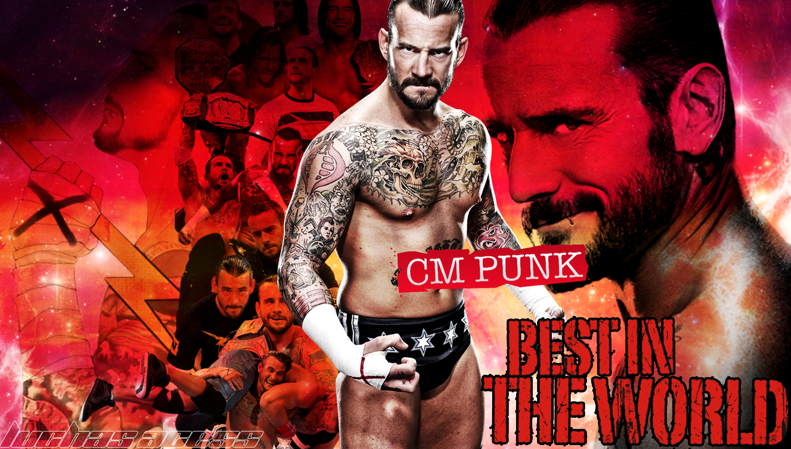 Cm Punk Wallpaper Wwe Champion - HD Wallpaper 