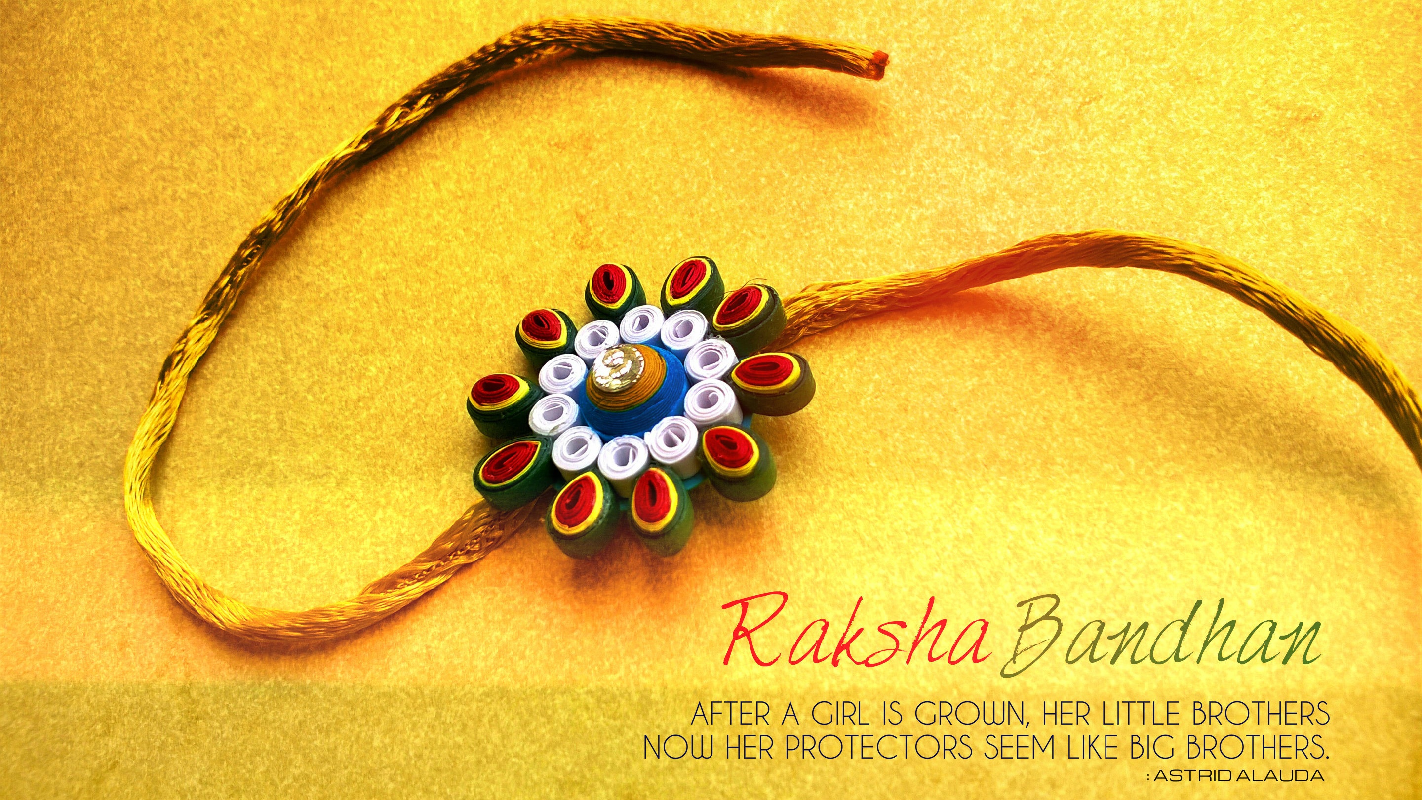 Raksha Bandhan Beautiful Rakhi - Quilling Paper Rakhi Designs - HD Wallpaper 