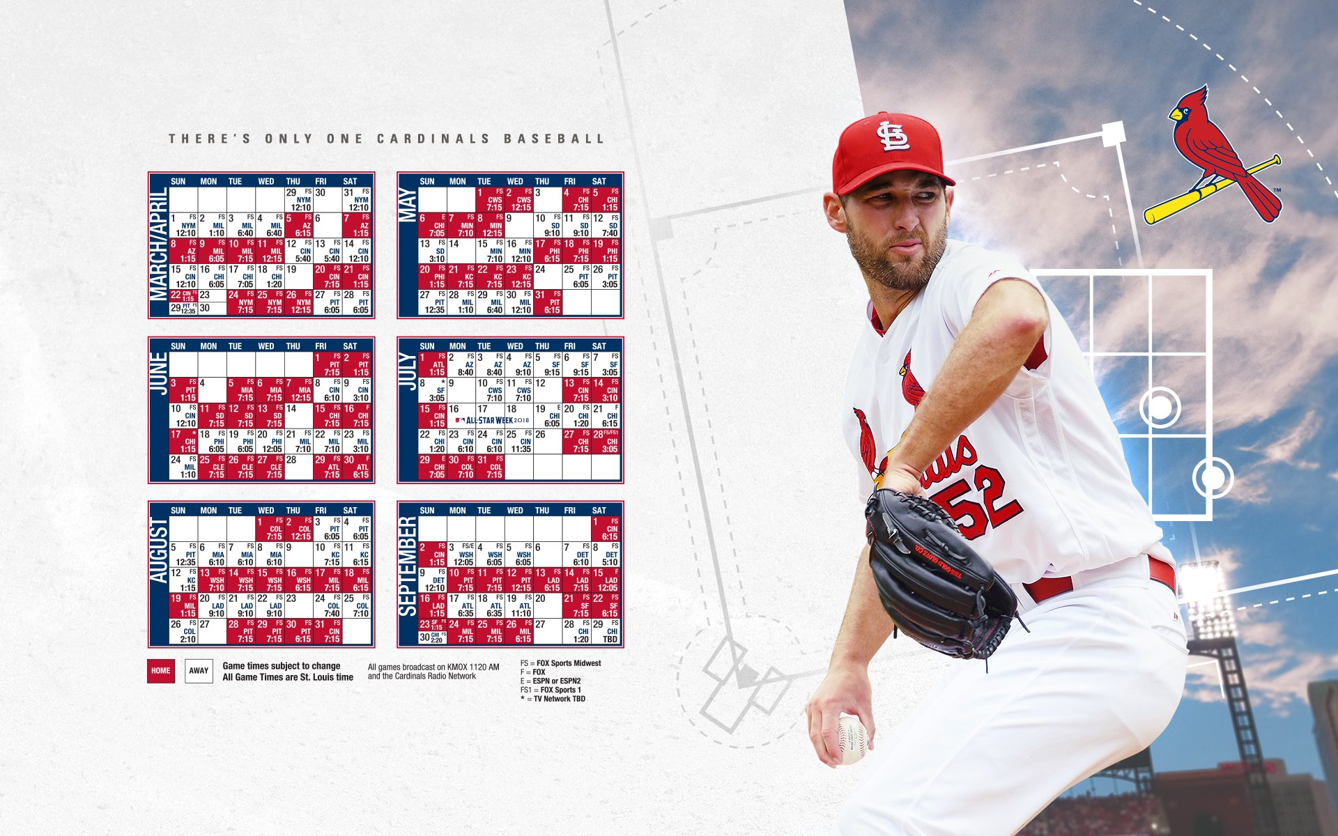St Louis Cardinals 2018 Schedule - HD Wallpaper 