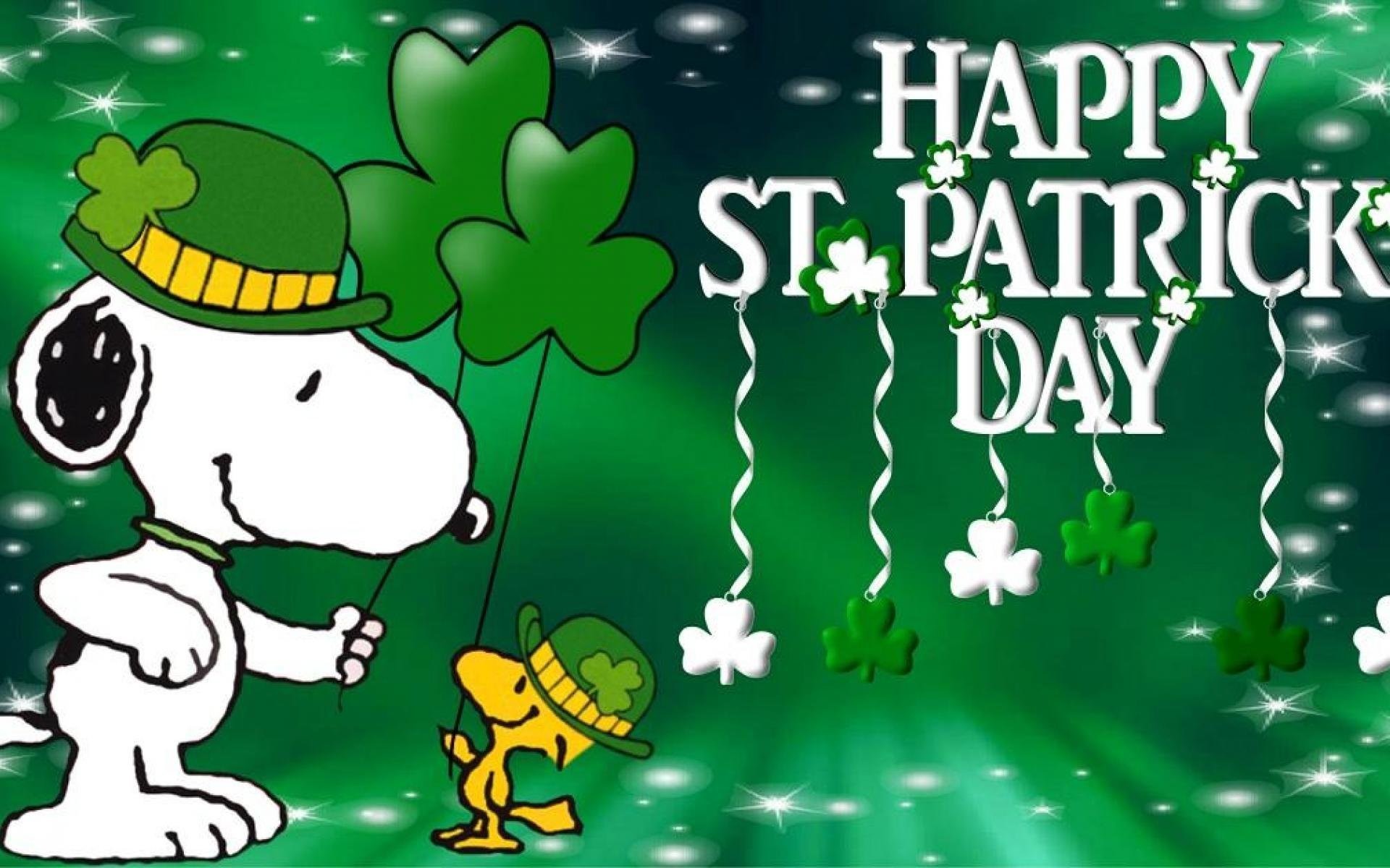 Free St Patricks Day Wallpaper - St Patrick Day Snoopy - HD Wallpaper 