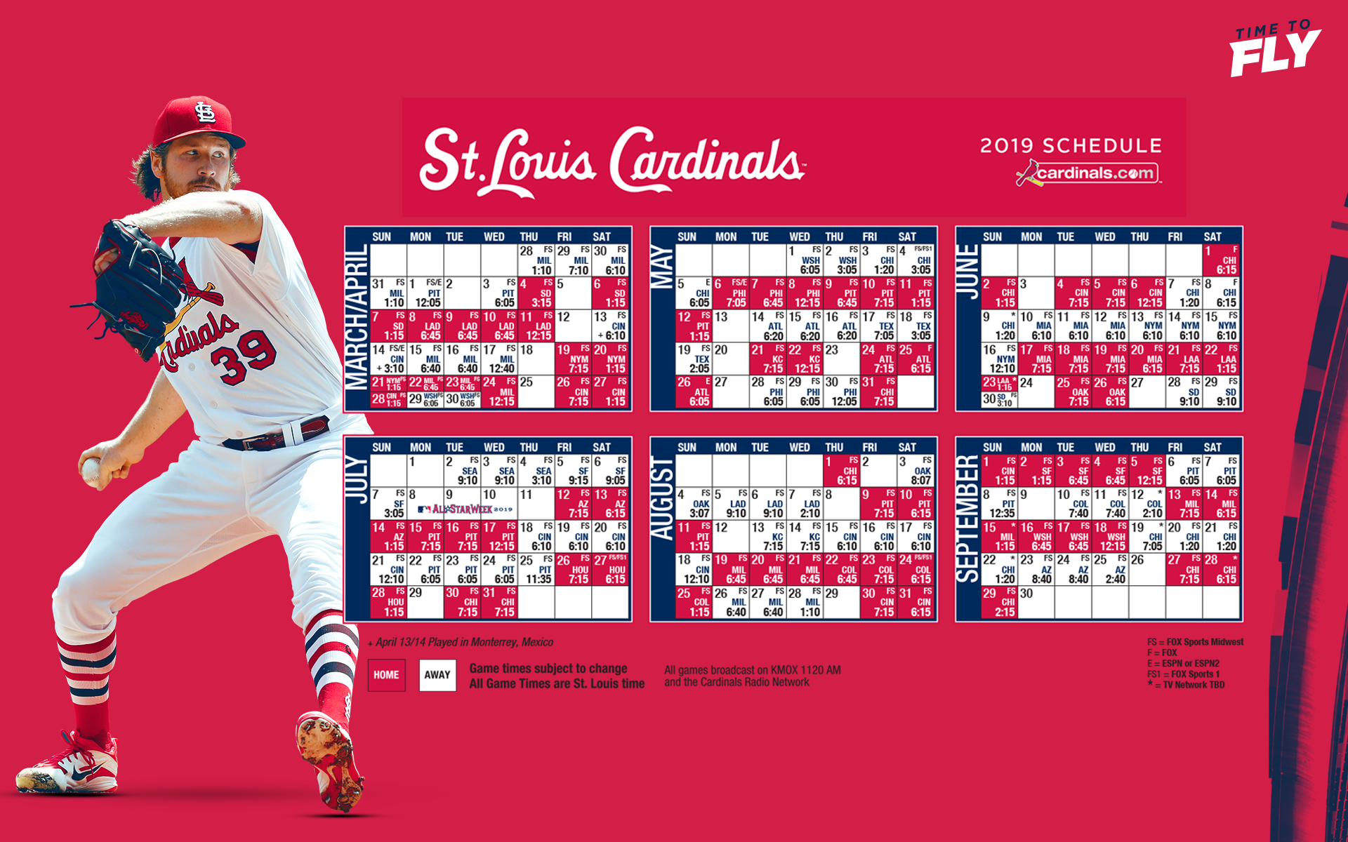 St Louis Cardinals Schedule 2019 - HD Wallpaper 