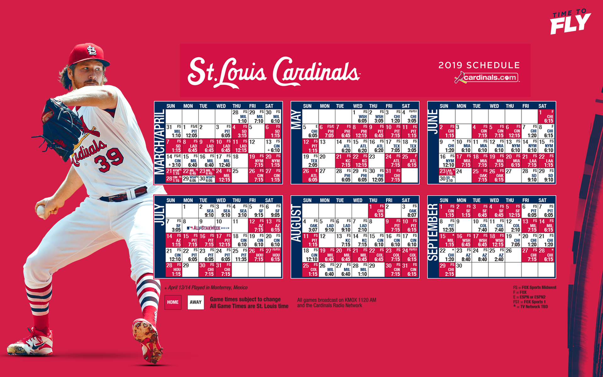 St Louis Cardinals Schedule 2019 - 1920x1200 Wallpaper - www.waterandnature.org