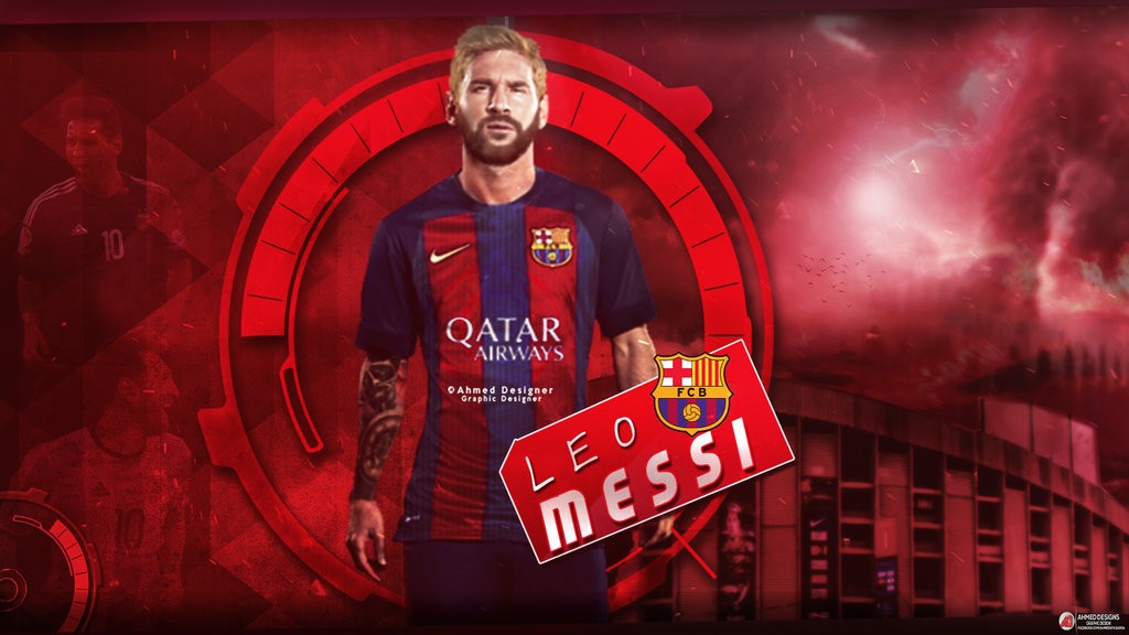 Image For Amazing Lionel Messi Tattoo Wallpaper Fc - Barcelona Messi Wallpaper 2017 - HD Wallpaper 