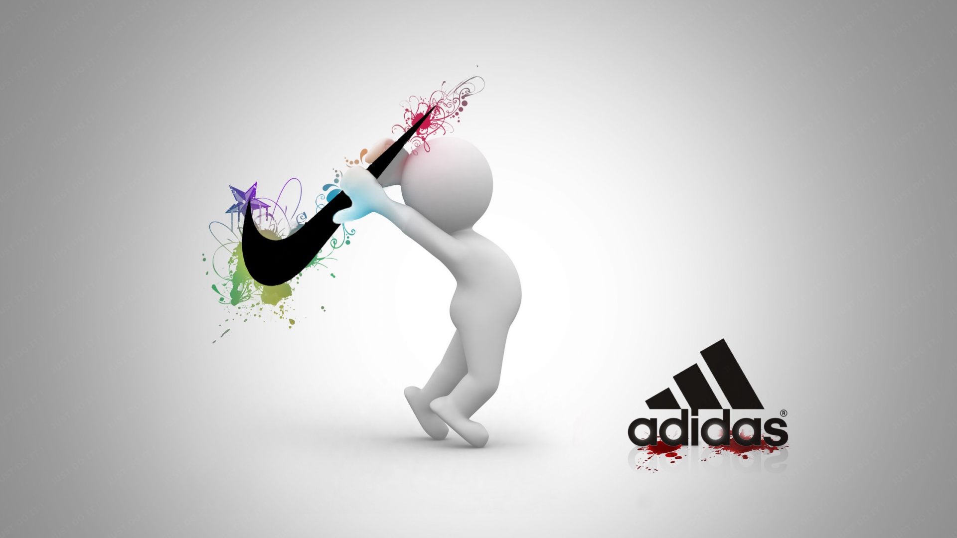 Adidas Wallpapers By Wallpaperxyz - Adidas Vs Nike Fight - HD Wallpaper 