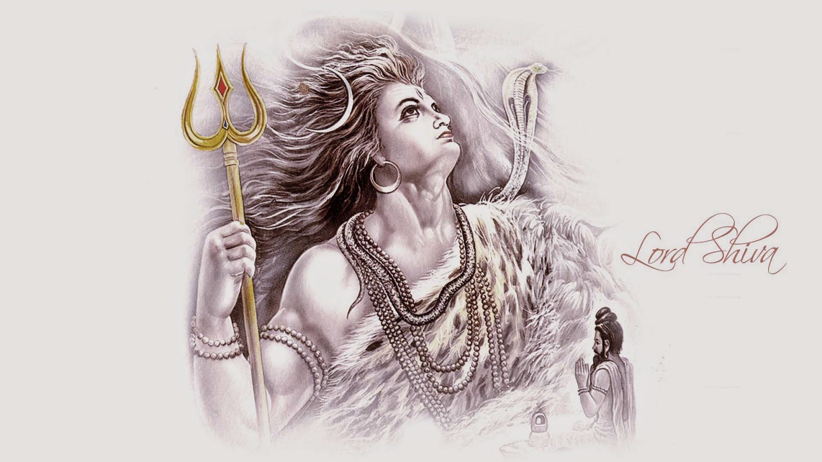 The Lord Shiva Rudra Avatar Pics - Lord Shiva Drawing Hd - 1600x900  Wallpaper 