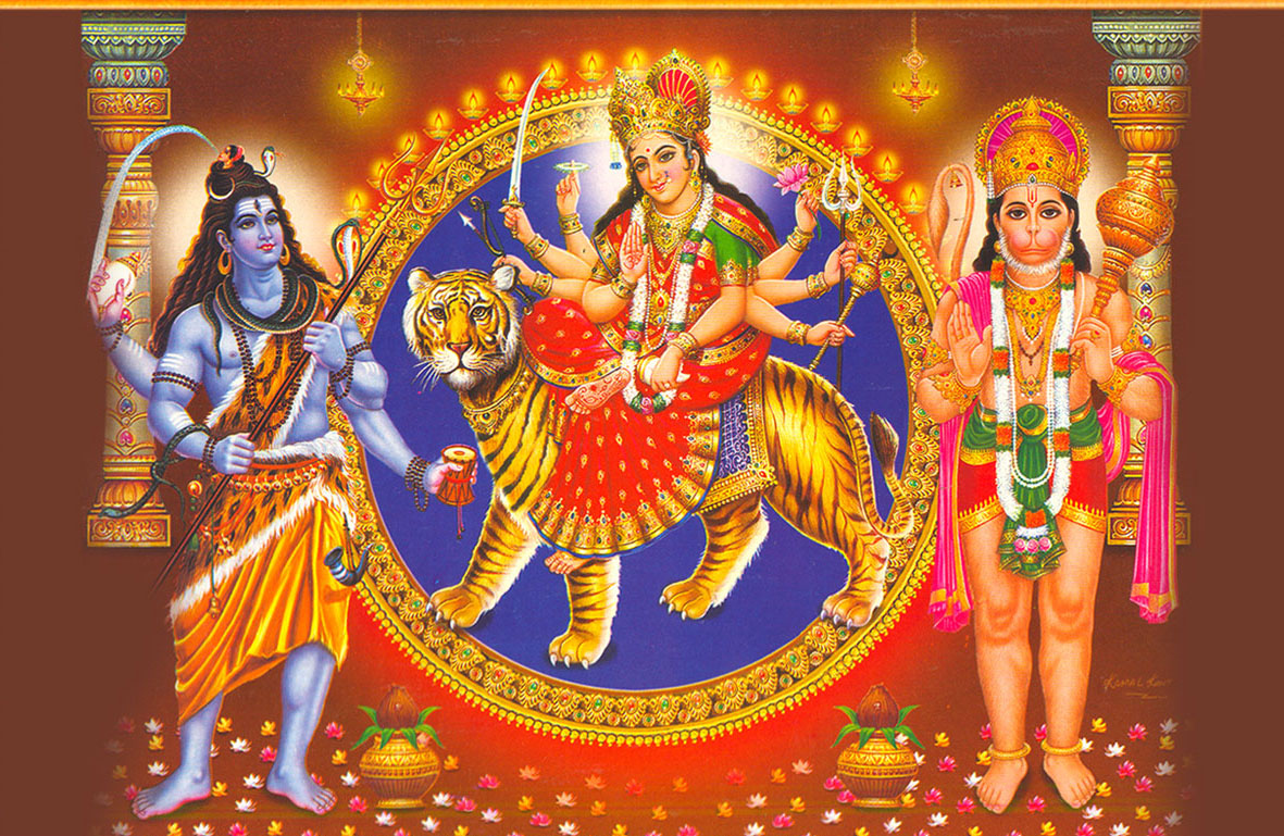Maa Durga And Shiva - 1181x769 Wallpaper 